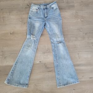 Women's bootcut jeans.